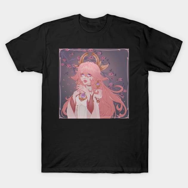 Genshin Impact Yae Miko T-Shirt by Thirea